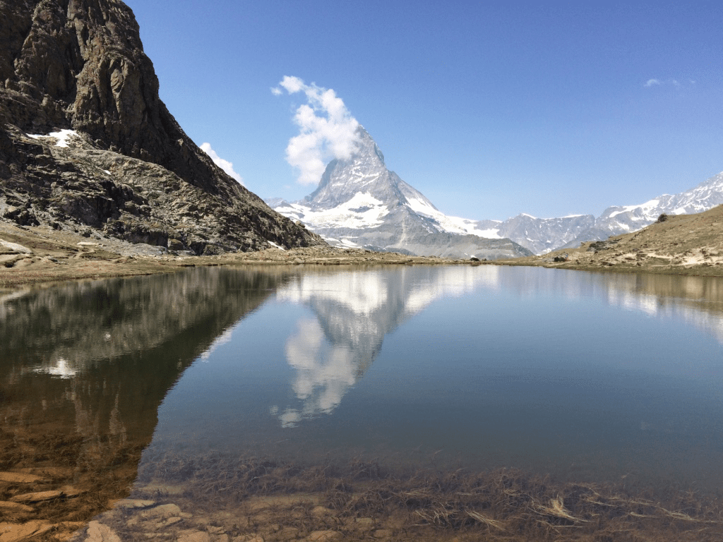 Matterhorn reflected in lake