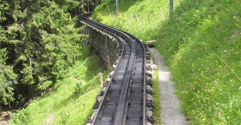 Mt. Pilatus railway track