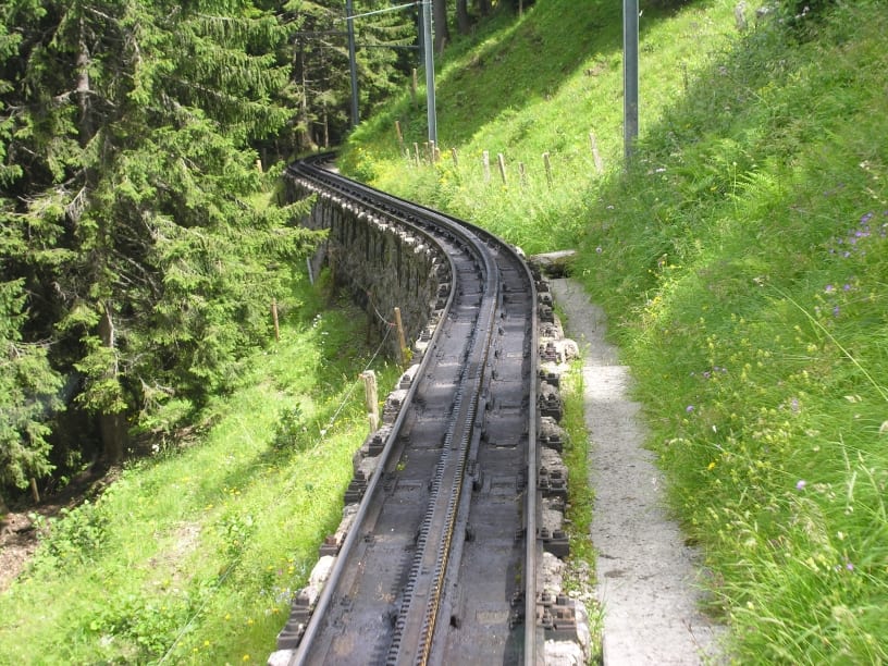 Mt. Pilatus railway track