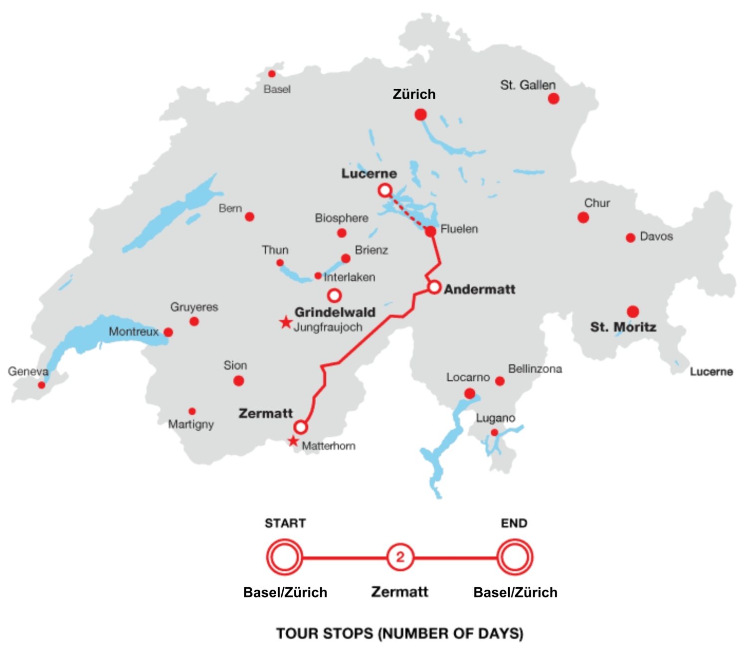 3-day Swiss Alps Rail Tour 